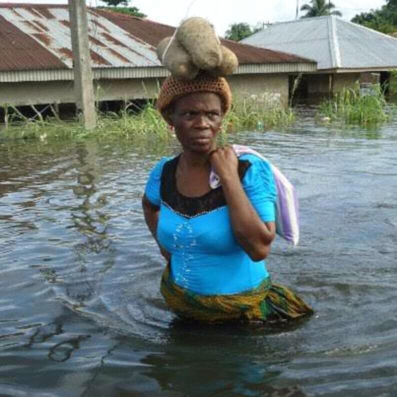 Flood victims in Orashi region