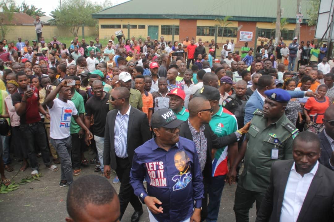 Governor Wike Stops Convoy, Attends To Accident Victim